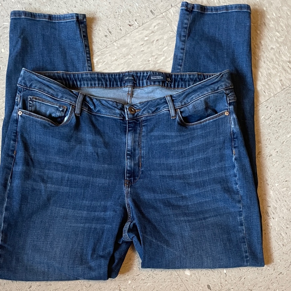 J. Jill Boyfriend Straight Leg Ankle Jeans Size 20 Blue Denim Style 220891